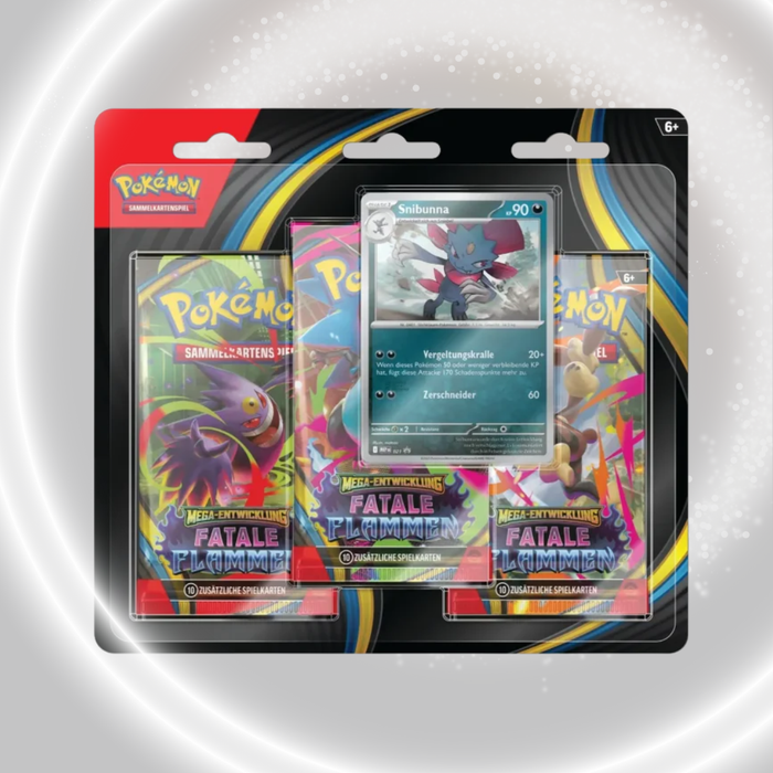 Pokémon Fatale Flammen 3er Blister – Snibunna Sammelkarte Set für Spieler und Sammler