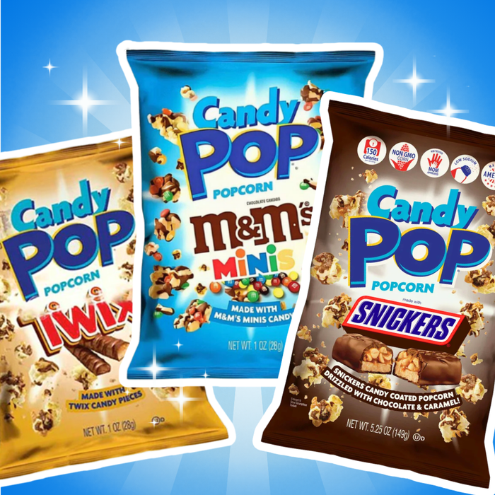 Candy Pop Popcorn Probierpack – Twix, Snickers & M&M's | 3 × 28 g