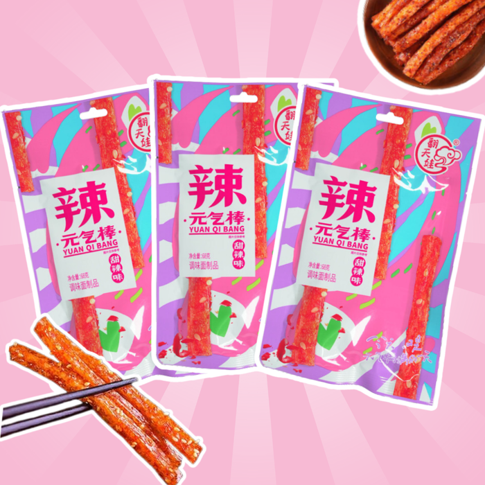 3x FTW Latiao Sweet & Spicy – Würziger und süßer Gluten-Snack (3x68g)