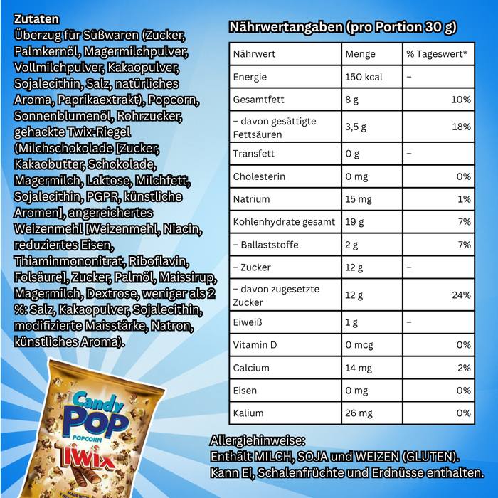 Candy Pop Popcorn Probierpack – Twix, Snickers & M&M's | 3 × 28 g