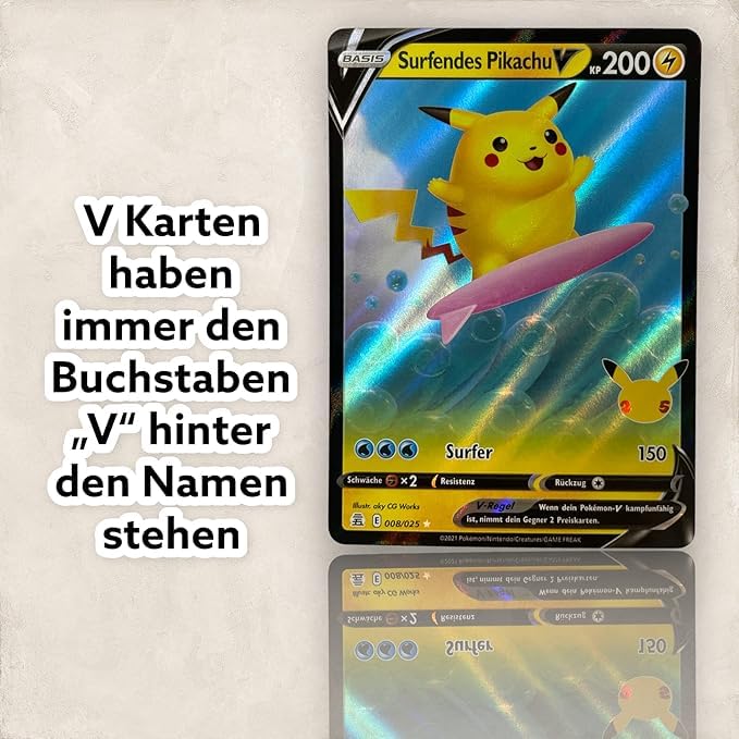 10x Zufällige Pokémon V / Ex / Gx Karten (Englisch) – Verschiedene Motive + Heartforcards® Versandschutz