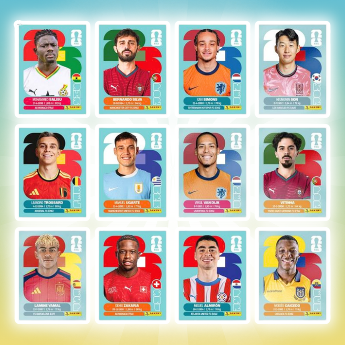 Panini FIFA World Cup 2026 Adrenalyn XL™ Upgrade Set – 48 Trading Cards + 2 Exklusive Limited Edition Cards