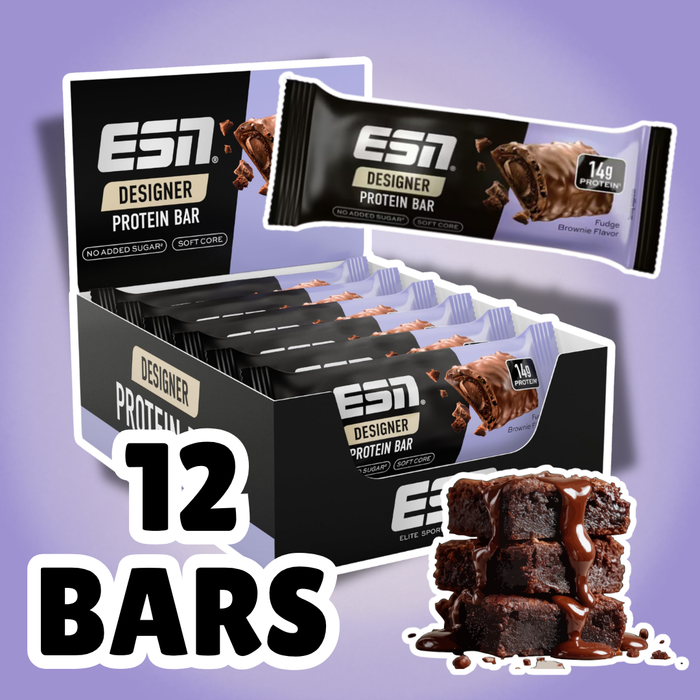 12× ESN Designer Protein Bar Fudge Brownie 45 g – Proteinriegel mit Brownie-Geschmack (540 g)