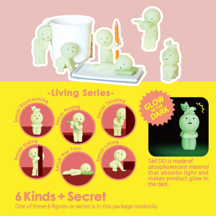 Original Smiski Living-Serie – Leuchtende Sammelfigur Blindbox