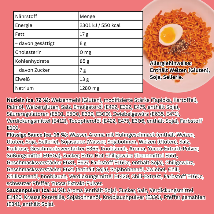 40er Samyang Extra Hot Chicken Instant Nudeln – 40 × 130 g, Extrem Scharf, Koreanische Instant-Ramen (5,2 kg)
