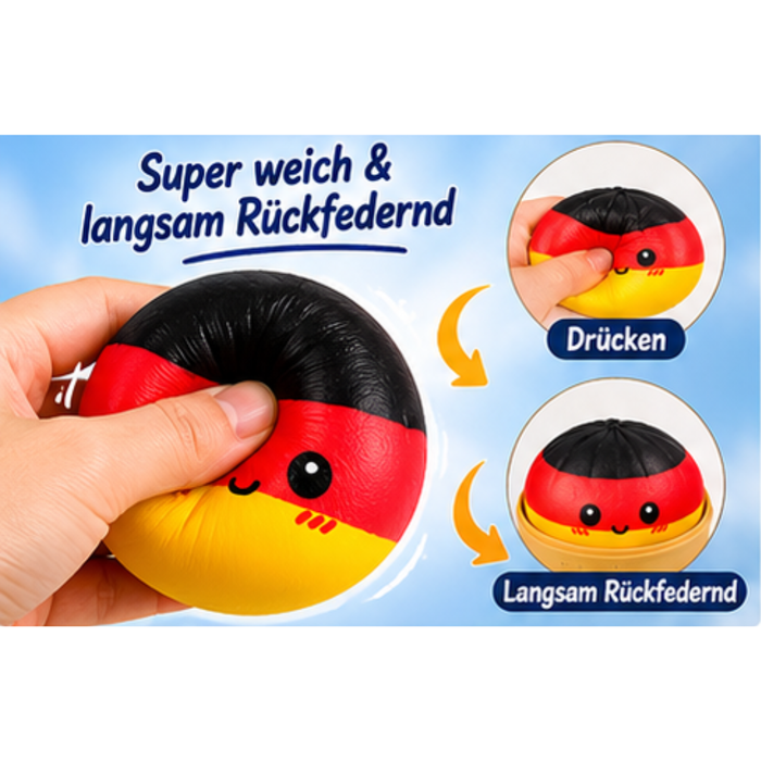 World Cup Mystery Squishy Bun 8,5 cm – Zufällige Länderflagge Blind Box – XXL Anti Stress Ball im Bambus Dampfkorb