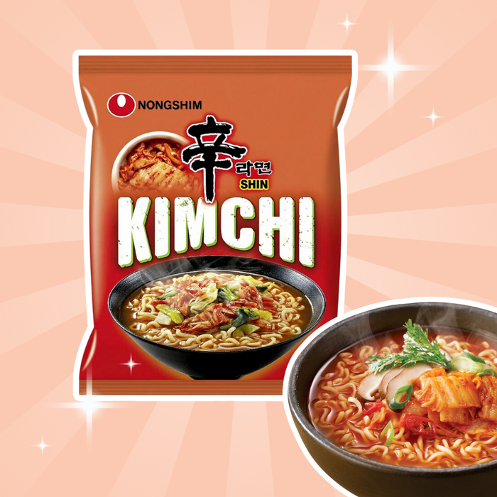 Nongshim Shin Kimchi Ramen – 5er Pack – Würzige Instant-Nudelsuppe mit Kimchi-Geschmack