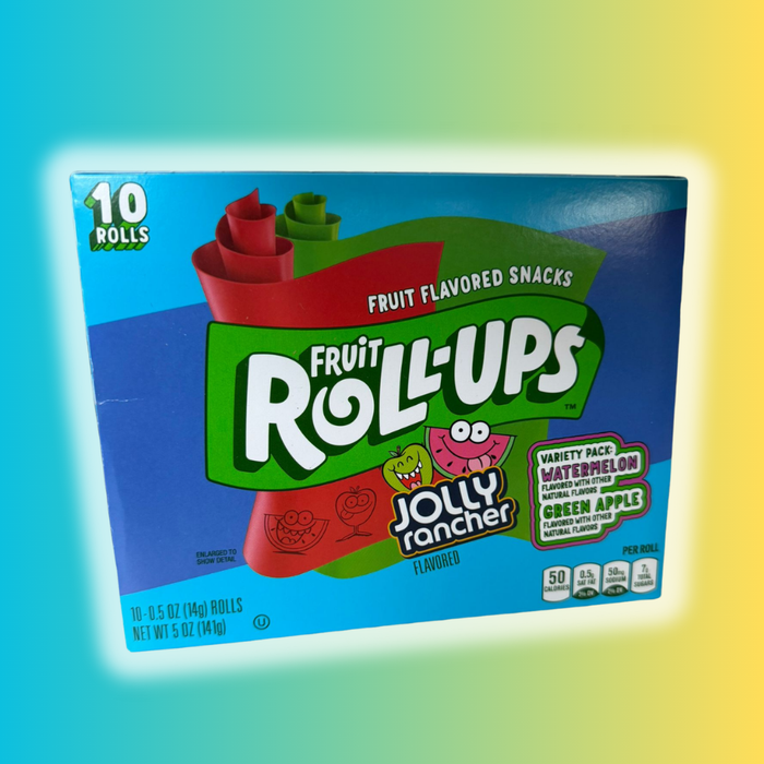 Fruit Roll-Ups Jolly Rancher Variety Pack – 10 Röllchen × 12 Packungen | Glutenfreie Fruchtsnacks