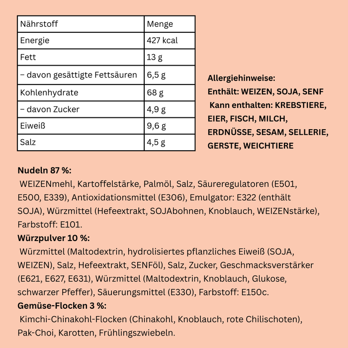 Nongshim Shin Kimchi Ramen – 5er Pack – Würzige Instant-Nudelsuppe mit Kimchi-Geschmack