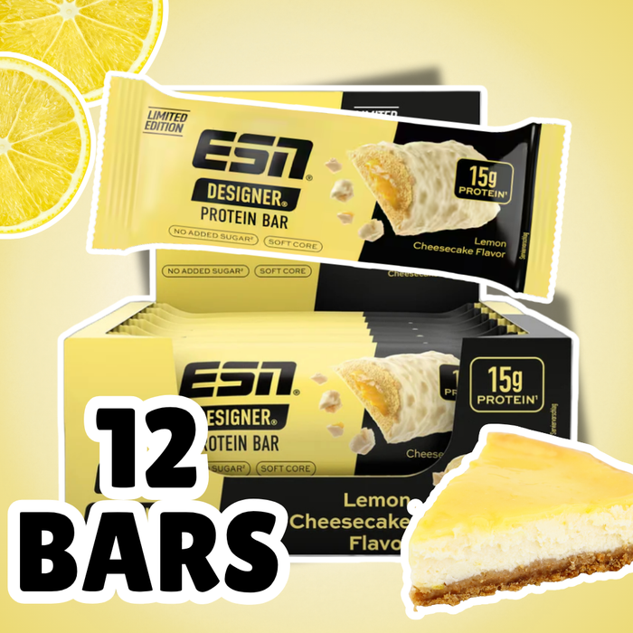 12× ESN Designer Protein Bar 45 g – Proteinriegel mit Lemon Cheese Cake-Geschmack (540g)