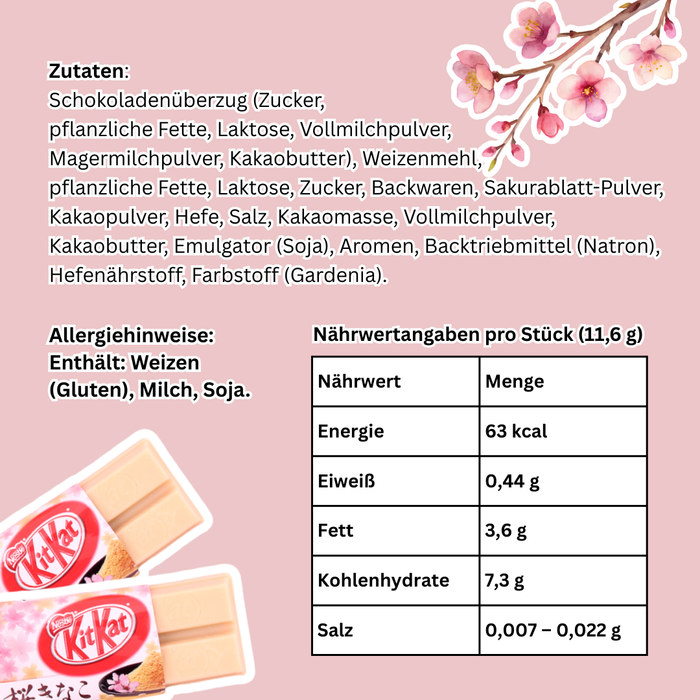 KitKat Sakura – Japanische Kirschblüten-Edition – 81,2 g