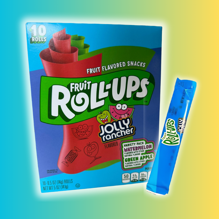 Fruit Roll-Ups Jolly Rancher Variety Pack – 10 Röllchen × 12 Packungen | Glutenfreie Fruchtsnacks