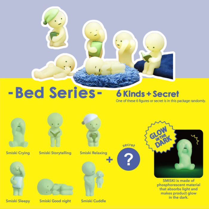 Original Smiski Bed-Serie – Leuchtende Sammelfigur Blindbox