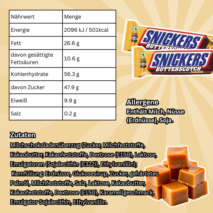 3 × 45g Snickers Schokoriegel | Zufällige Auswahl aus 4 Sorten: Almond / Peanut Brownie / Butterscotch / Berry Whip