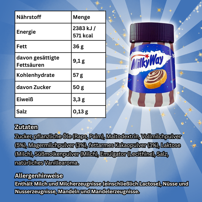 Milky Way Brotaufstrich – 350 g – Schoko & Milch Duo Creme
