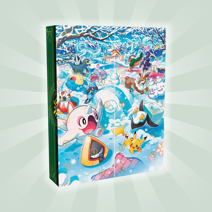 Pokémon Adventskalender Holiday Calendar 2024 – Englische Version | 24-Tage-Countdown mit Figuren, Karten & Zubehör