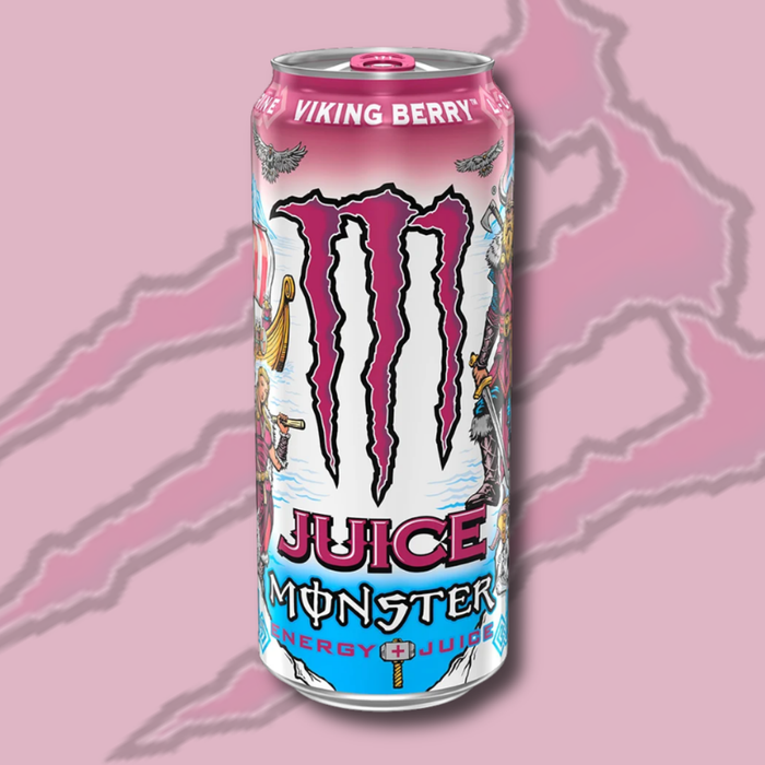 Monster Energy Juice Viking Berry – Fruchtiger Energy Drink mit Beeren- & Apfelgeschmack, Mit Koffein & Vitaminen, 473 ml Dose
