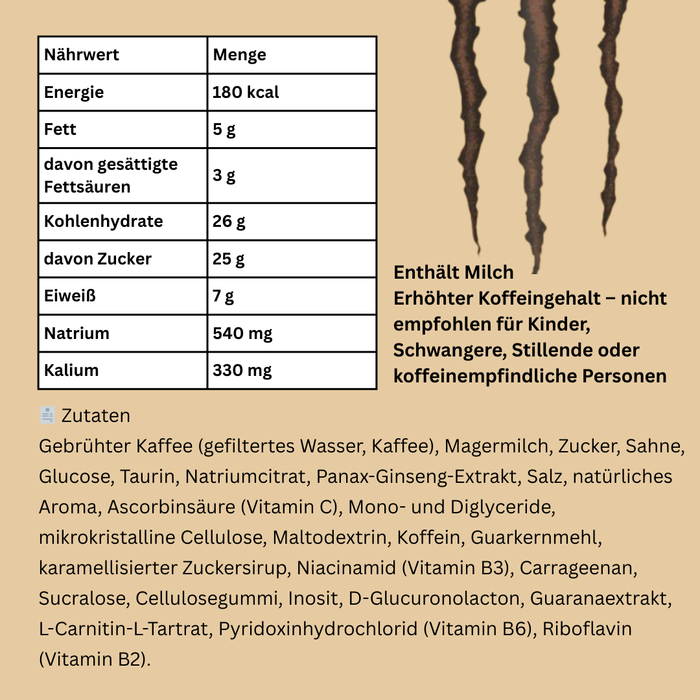 Java Monster Salted Caramel Coffee + Energy – Kaffeegetränk mit Energy-Boost | 444 ml