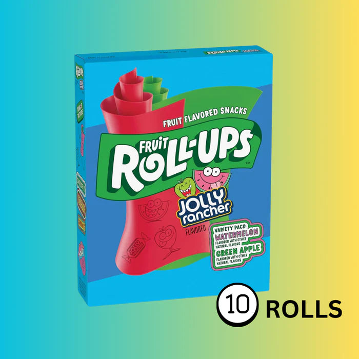 Fruit Roll-Ups Jolly Rancher Variety Pack – 10 Stück | Glutenfreie Frucht-Snacks (MHD: 10.2025)