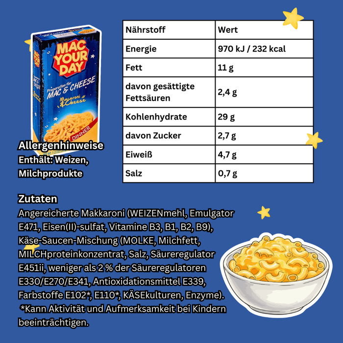Mac Your Day – Macaroni Mac & Cheese 206 g | Cremige Käsenudeln im Handumdrehen
