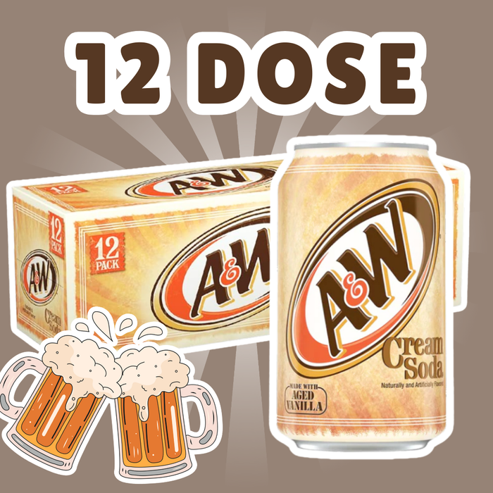 A&W Root Beer Cream Soda – 12er Pack | Amerikanisches Cream Soda Erfrischungsgetränk | 12x355ml