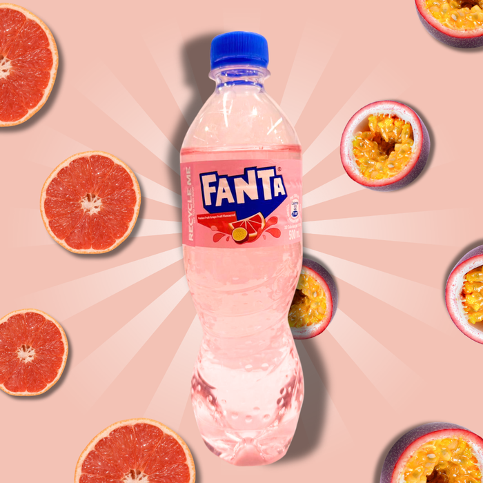 Fanta Passion Fruit & Grape – Erfrischungsgetränk mit Passionsfrucht- & Traubengeschmack | 500 ml