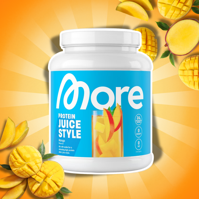 MORE Protein Juice Style Pure Mango 600 g – Proteinpulver mit Mangogeschmack