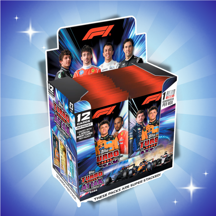 Topps Formula 1 Turbo Attax 2026 Trading Cards Display Deutsch – 24 Booster Packs mit garantiertem Hero Pack
