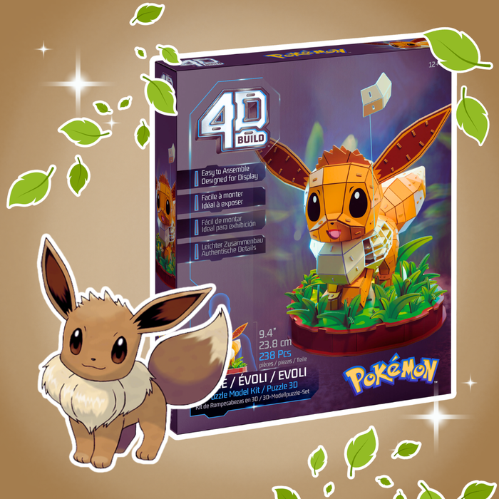 Spin Master 4D Build – Pokémon Evoli Eevee | Modellbausatz | 238 Teile