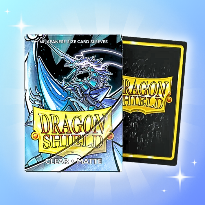 Dragon Shield Kartenhüllen – Transparent, Matt, Japanische Größe, 60 Stück pro Packung