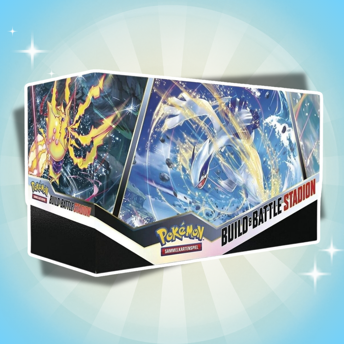 Pokémon Silberne Sturmwinde Build & Battle Stadium Box Deutsch – 12 Booster + 2 Decks