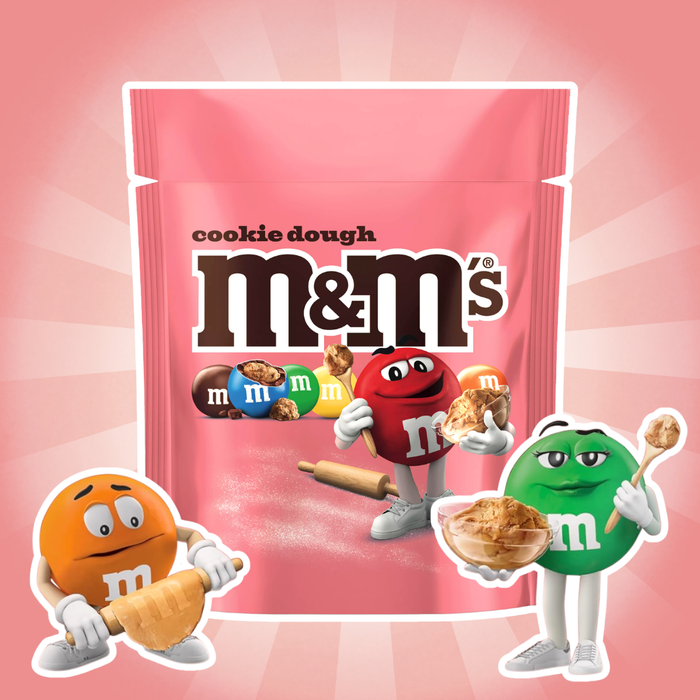 M&M's Cookie Dough Schokolinsen mit Keksteigfüllung 102 g – Knusprige Schokolade mit Cookie Dough Kern