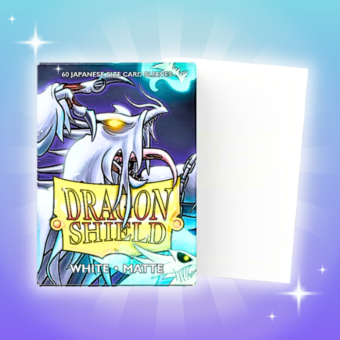 Dragon Shield Kartenhüllen – Weiß, Matt, Japanische Größe, 60 Stück pro Packung