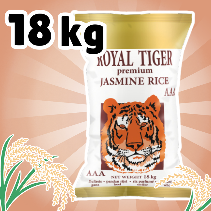 Royal Tiger Premium Jasmine Rice – Duftreis Langkorn – 1×18 kg