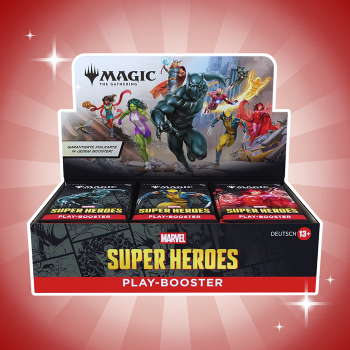 Magic: The Gathering Marvel Super Heroes Play-Booster Display Deutsch – 30 Booster