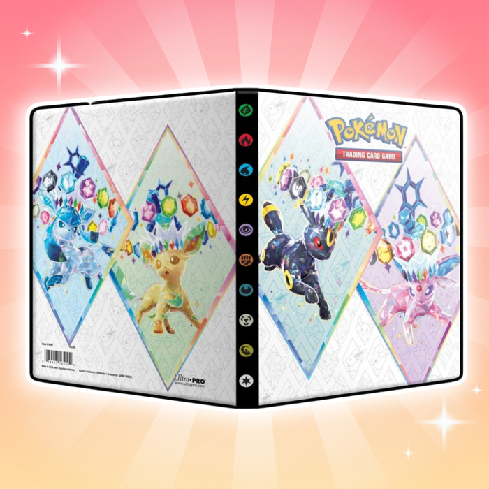 Pokémon Prismatic Evolutions 4-Pocket Portfolio – Sammelkarten Album für bis zu 40/80 Karten + Oversize Karten, Archivierungssicher, Ultra Pro