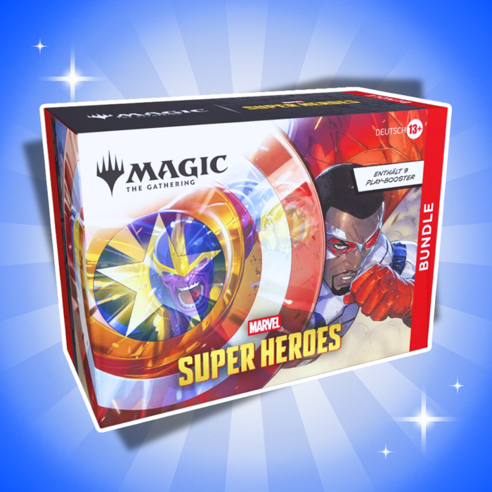Magic: The Gathering Marvel Super Heroes Bundle Deutsch – Fat Pack mit 9 Play-Boostern