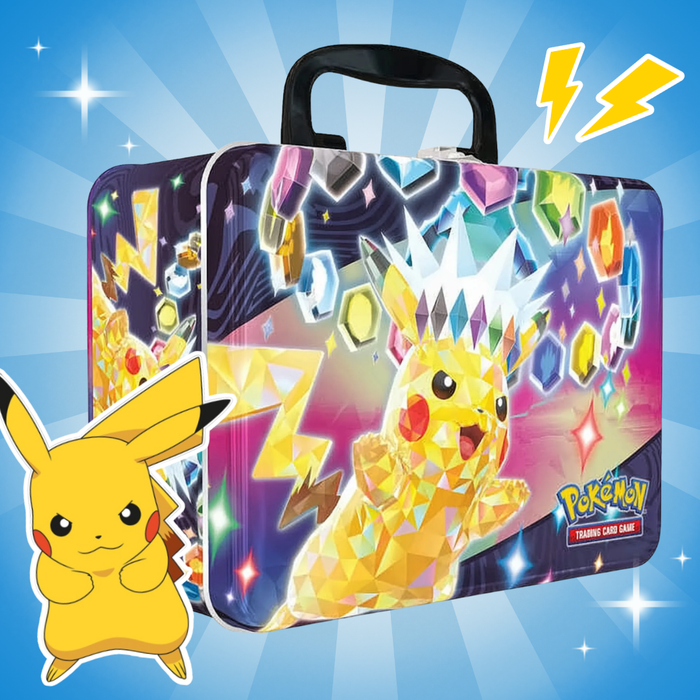 Pokémon Sammelkoffer Herbst 2024 Deutsch – 6 Boosterpacks, 3 Holo Karten, Mini Album & Zubehör, TCG Collector Chest