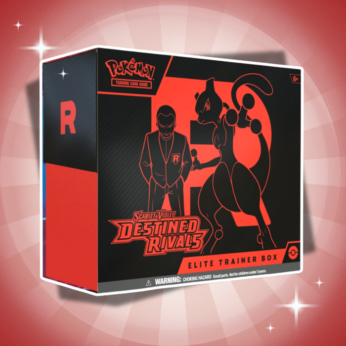 Pokémon Karmesin & Purpur – Destined Rivals Elite Trainer Box Englisch Ewige Rivalen – 9 Booster + Promokarte