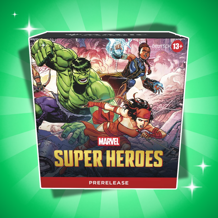 Magic: The Gathering | Marvel Super Heroes Prerelease Pack Deutsch – 6 Play Booster + Foil-Karte