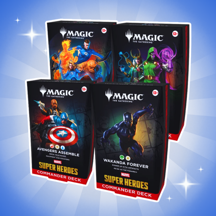 Magic: The Gathering Marvel Super Heroes Commander Deck Set Deutsch – Alle 4 Commander-Decks
