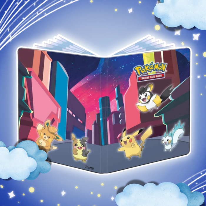 Pokémon 9-Pocket PRO Binder Shimmering Skyline – Sammelkarten Album für bis zu 360 Karten, Elastikverschluss, Offiziell lizenziert