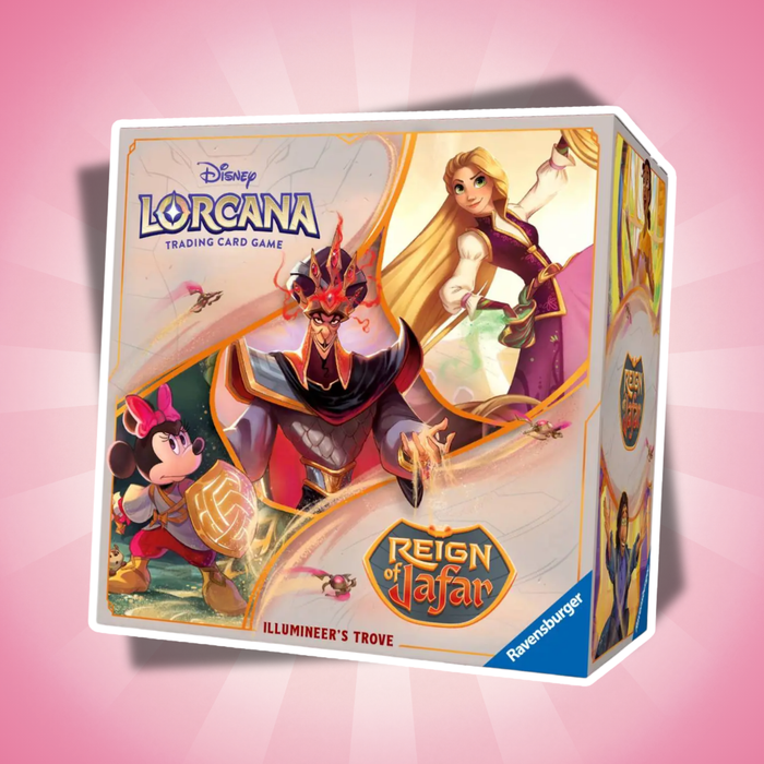 Disney Lorcana TCG Reign of Jafar Illumineer’s Trove Englisch – 8 Boosterpacks & Sammelbox