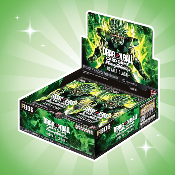Dragon Ball Fusion World Rivals Clash Booster Display Englisch – 24 Boosterpacks, je 12 Karten, Sammelkartenspiel Box