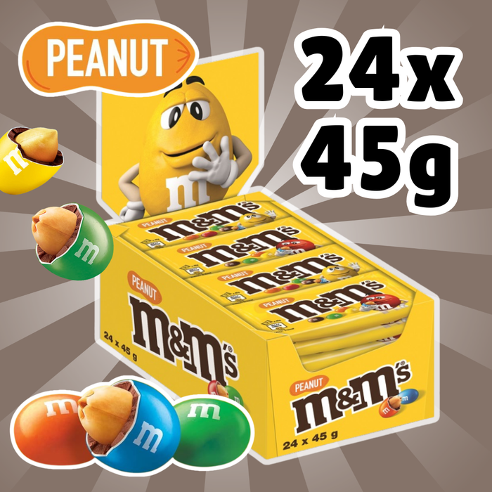 M&M’s Peanut Schokolinsen mit Erdnüssen – 24 x 45 g Multipack