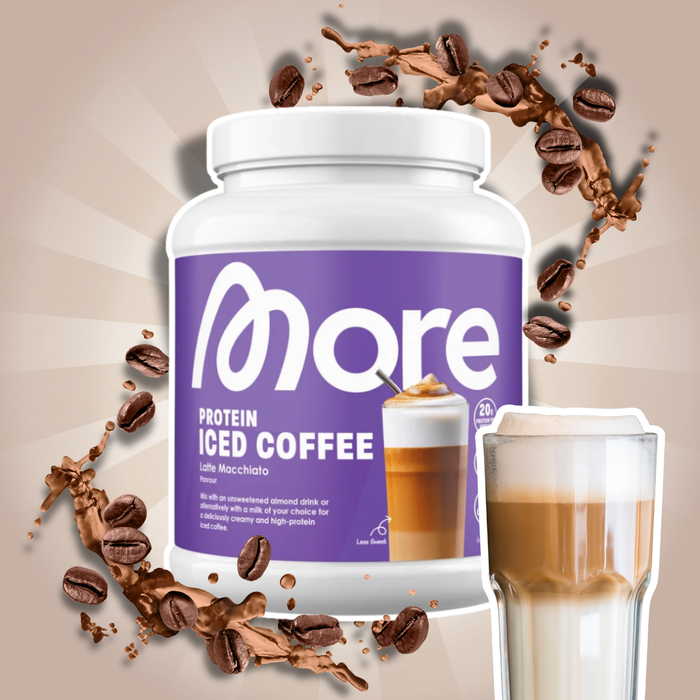 More Nutrition Protein Iced Coffee Latte Macchiato 500 g – Proteinreicher Eiskaffee mit Instant-Kaffee