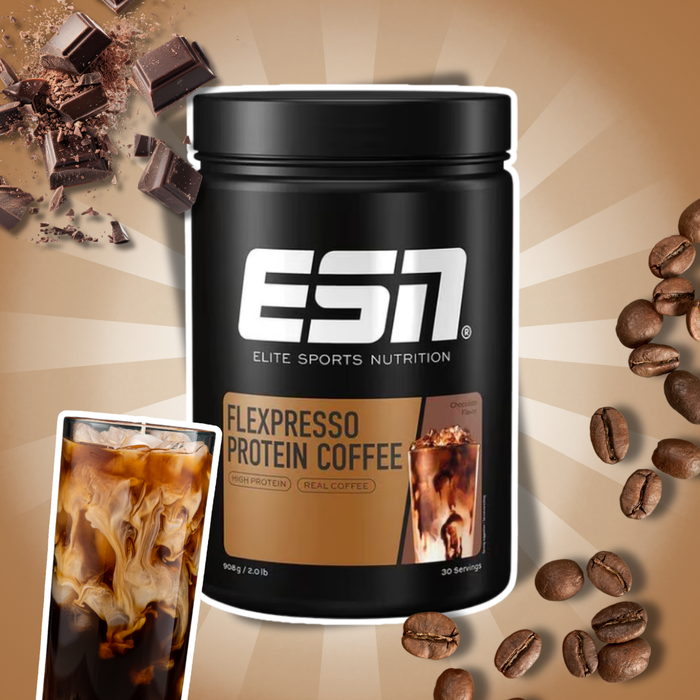 ESN Flexpresso Whey Protein Coffee Chocolate Flavour 908 g – Protein-Kaffeepulver mit Schokoladengeschmack