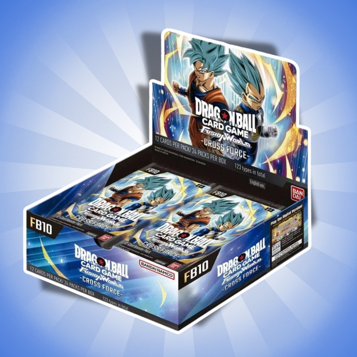 Dragon Ball Super Card Game Fusion World FB10 Cross Force Booster Box Englisch – 24 Boosterpacks