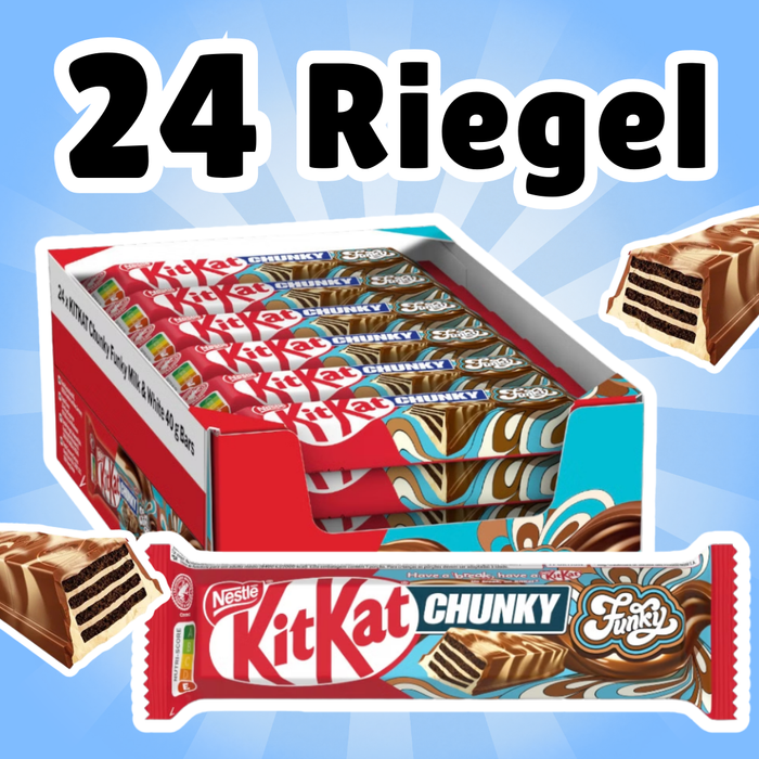 24× KitKat Chunky Funky – Knuspriger Waffelriegel mit Milchschokolade – 24×40 g