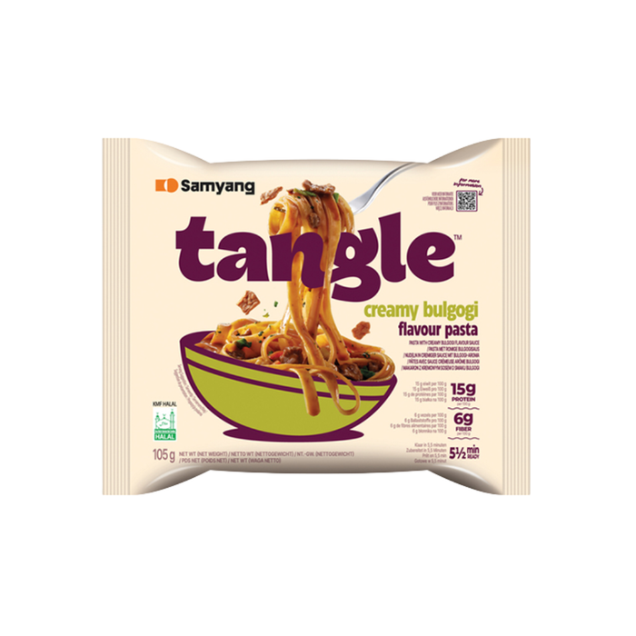 Samyang Tangle Ramen 4er Set – Bulgogi Sauce, Pilze, Tomatensauce & Knoblauchöl | Je 100 / 105 g | Halal zertifiziert | Instant-Nudeln im Vielfaltspack